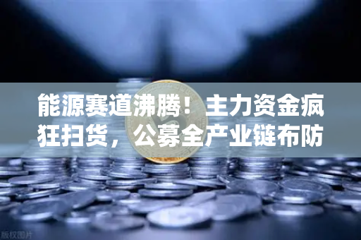能源赛道沸腾！主力资金疯狂扫货，公募全产业链布防，传统巨头跨界挖矿暗藏玄机